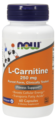 NOW: CARNITINE 250mg 60 CAPS 60 caps