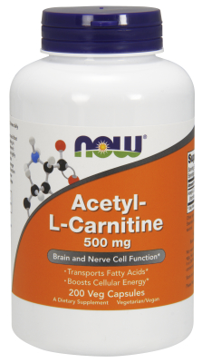 NOW: ACETYL L-CARN 500mg 200 CAPS