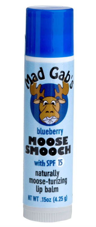 MAD GAB'S: Moose Smootch Lip Balm (Stick) SPF15 Blueberry 0.15 oz