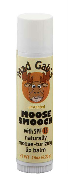 MAD GAB'S: Moose Smootch Lip Balm (Stick) SPF15 Unscented 0.15 oz