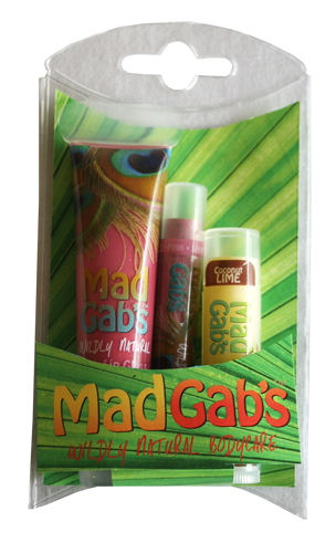 MAD GAB'S: Holiday Moose Lip Balm Stick Trio Gift Set 1 set