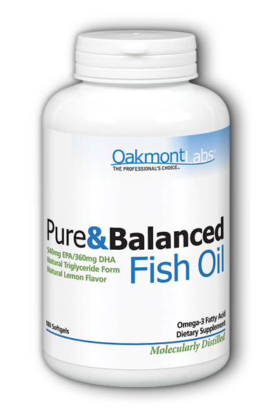 Oakmont Labs: Pure & Balanced Omega-3 Fish Oil 1000mg Lemon (Btl-Plastic) 60 Softgel