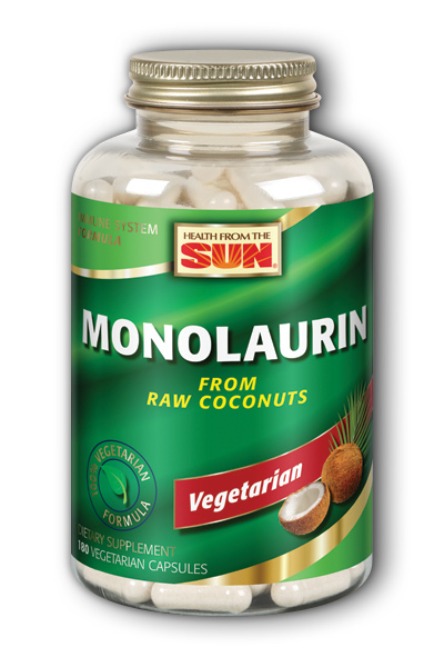 Health From The Sun: Monolaurin (From Raw Coconuts) 180 Vcaps