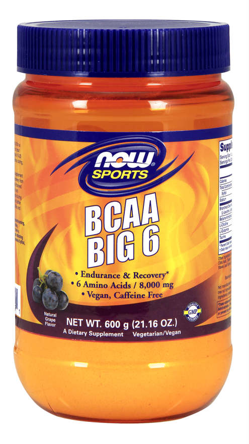NOW: BCAA Big 9 Powder Grape Flavor 600 Grams