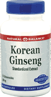 Korean Ginseng 60ct from Natural Balance