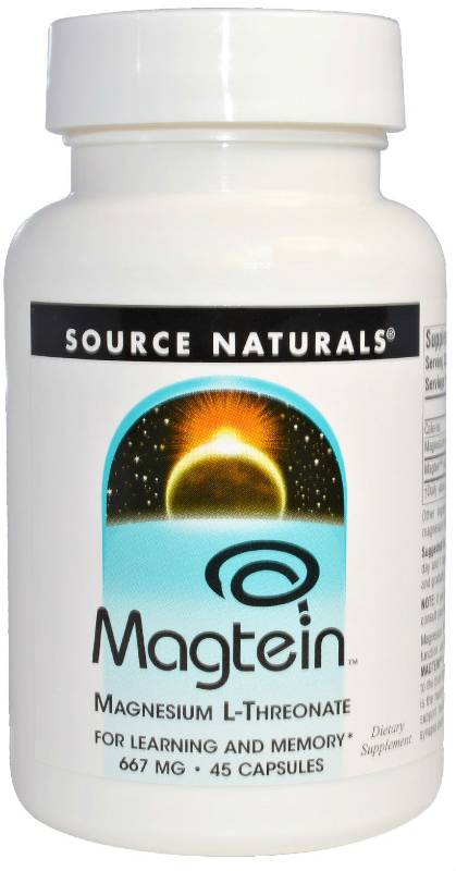 SOURCE NATURALS: Magtein magnesium L-threonate 45 CAPSULE