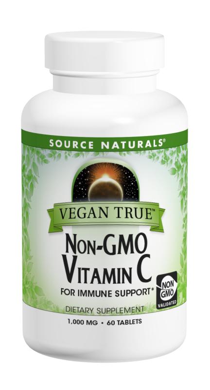 SOURCE NATURALS: Vegan True Non-GMO Vitamin C 1000 mg 60 tablet