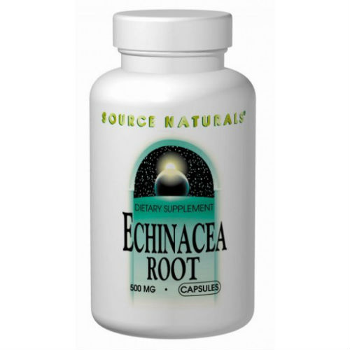 SOURCE NATURALS SHRINK: Echinacea Root 500mg 100Plus100 Caps