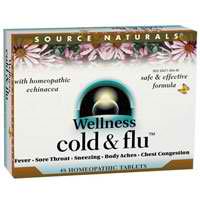 SOURCE NATURALS: Wellness Cold and Flu 48t Box x 12 pcs Tray 1 pc