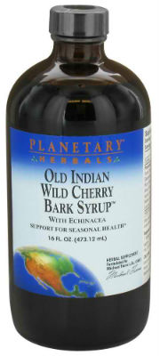 PLANETARY HERBALS: Old Indian Wild Cherry Bark Syrup 16 oz