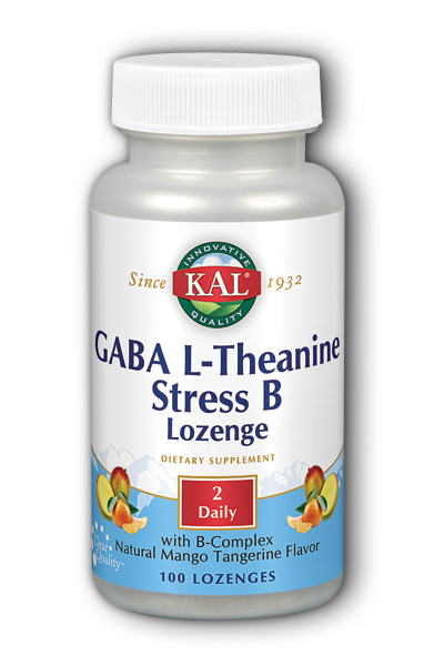 KAL: GABA L-Theanine Stress B Lozenge (Mango Tangerine) 100 ct Loz