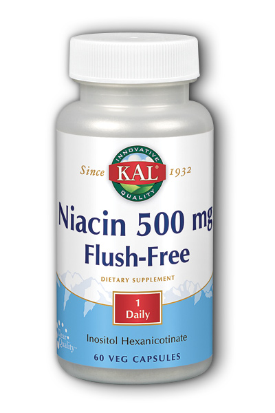 Kal: Flush-Free Niacin-500 60ct 500mg