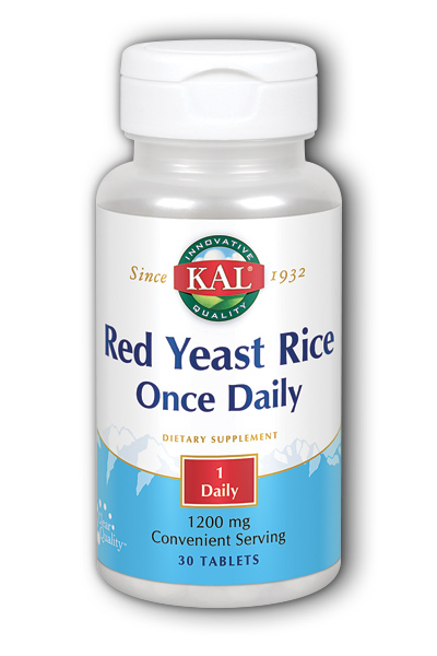 Kal: Red Yeast Rice Once Daily 30ct 1200mg