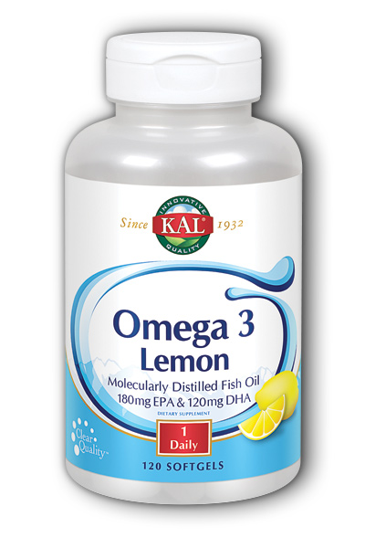 Kal: Omega-3 with Natural Lemon Flavor 120ct 1070mg