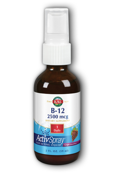 Kal: Vitamin B-12 ActivSpray Grape 2oz 2500mcg