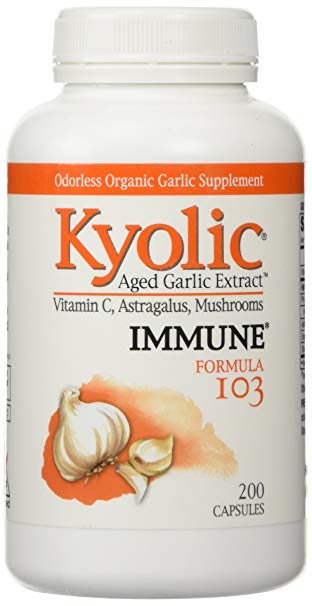 WAKUNAGA/KYOLIC: Kyolic Aged Garlic Extract With Vit C & Astragalus Formula 103 200 caps