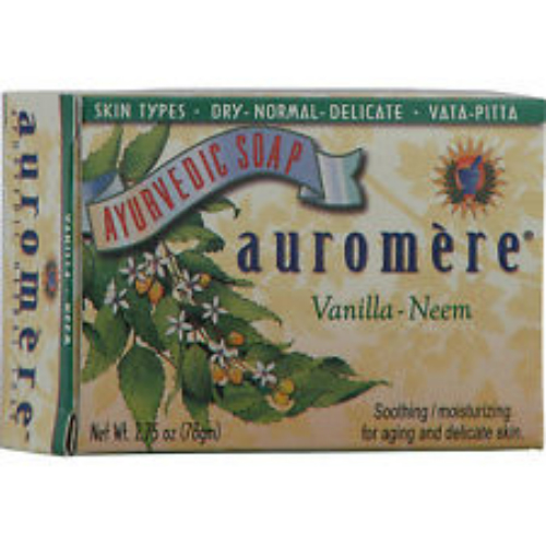 AUROMERE: Ayurvedic Bar Soap Vanilla Neem 0.71 oz
