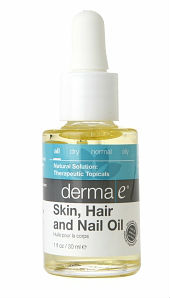 DERMA E: Skin Hair and Nail Oil with Organic Argan and Jojoba Oils plus Kukui Oil 1 oz