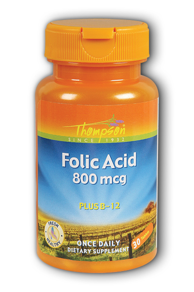 Thompson Nutritional: Folic Acid 800mcg 30ct 800mcg