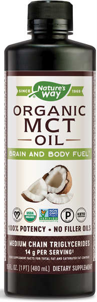 NATURE'S WAY: MCT Oil From Coconut 100% Potency 16 oz