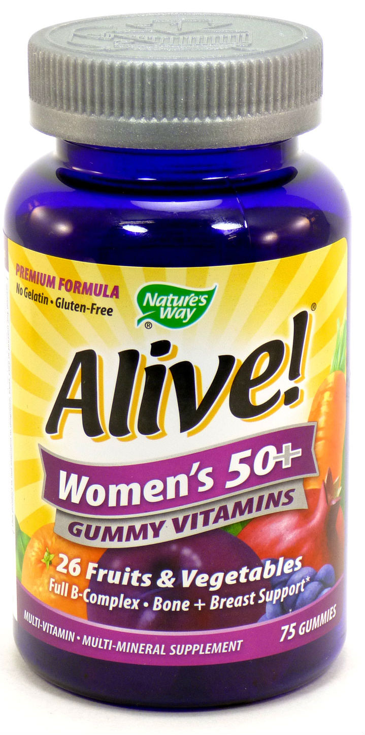 NATURE'S WAY: Alive Women's 50 Plus Gummy Multi Vitamin 75 Caps
