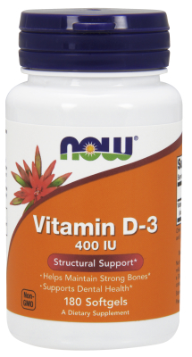 NOW: Vitamin D3 400 IU 180 SGELS