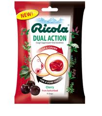 RICOLA: Ricola Dual Action Cough Drop Bag Cherry 3 oz