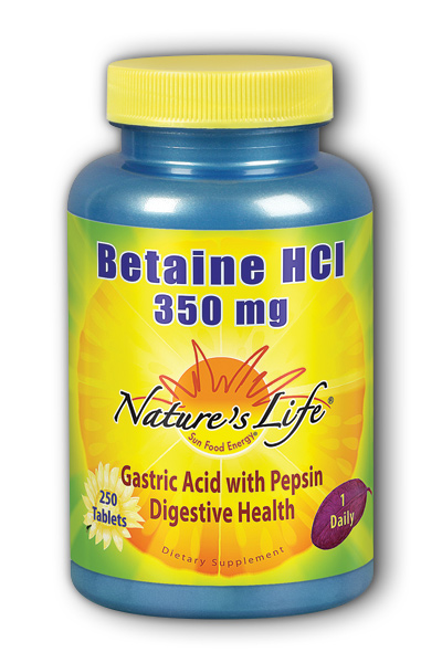 Natures Life: Betaine HCL, 350 mg 250ct