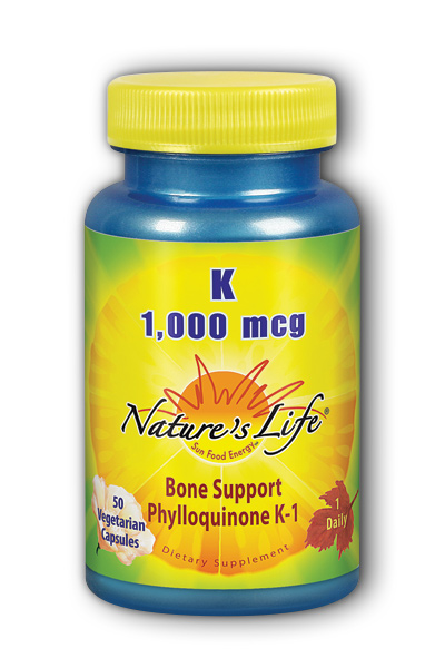 Natures Life: Vitamin K 1000 Mcg 50 Vegetarian Capsules