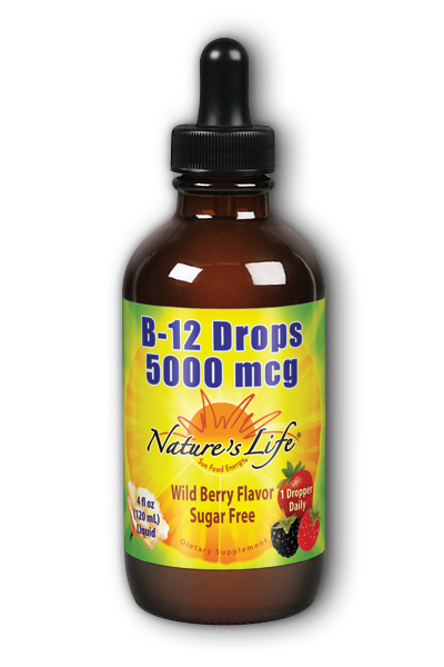 Nature's Life: B-12 Drops 5000 mcg Wild Berry 4 oz Liq