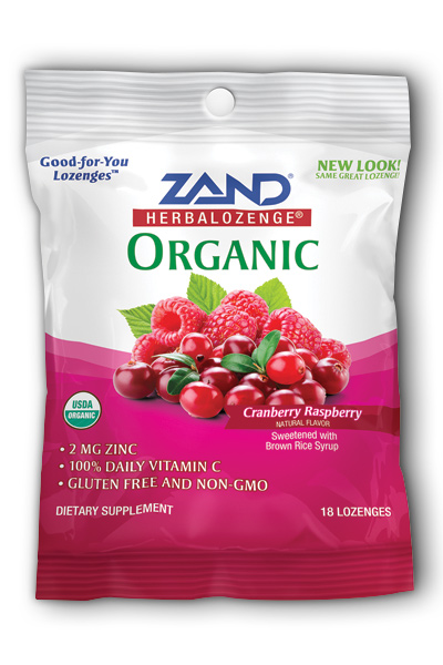 ZAND: HerbaLozenge Organic Cranberry Raspberry 18 loz