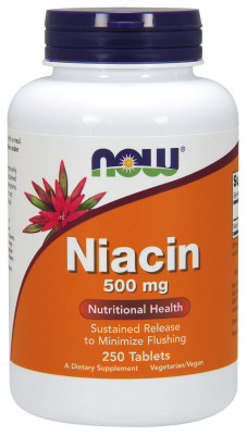 NOW: NIACIN 500mg TR  250 TABS 250 tabs sustained release