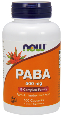 NOW: PABA 500mg 100 Capsules