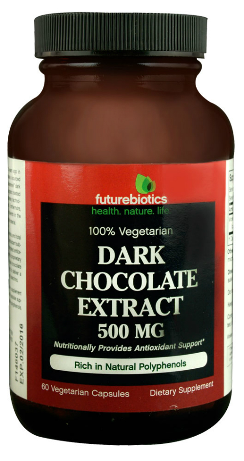 Dark Chocolate Extract 500mg 60 cap vegi, 0.00ea from FUTUREBIOTICS!
