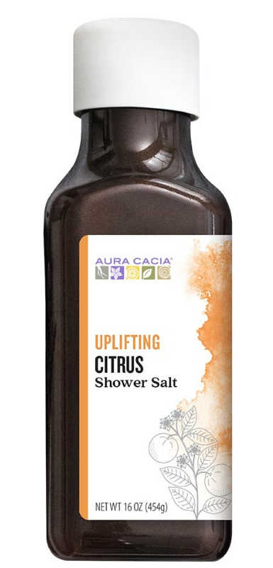 AURA CACIA: Uplifting Citrus Shower Salt 16 ounce
