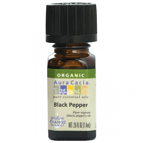 AURA CACIA: Organic Essential Oil Black Pepper 0.25 oz
