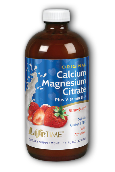 Life Time: Calcium Magnesium Citrate Strawberry 16 oz Liq