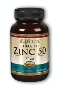 Zinc chelated 50mg, 100 ct Tab
