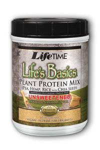 Life Time: Life's Basics Plant Protein Unsweetened 6 Packs Pwd