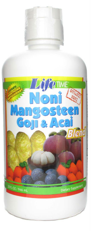 Life Time: Noni Mangosteen Goji Acai Trop Fruit 6 pk Liq