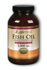 Life Time: Fish Oil 1000mg EPA 180 DHA 120mg 180 ct Sg
