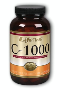 C with rose hips and bioflavonoids 1000mg, 180 ct Cap