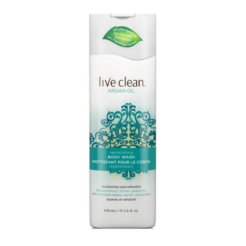 LIVE CLEAN: Argan Oil Replenishing Body Wash 17 oz
