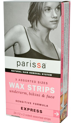 PARISSA LABORATORIES: Wax Strips 3 Assorted Sizes Sensitive 24 ct