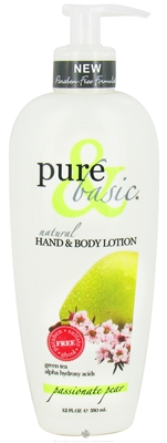 PURE and BASIC: Body Lotion Passionate Pear 12 oz