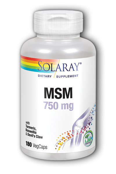 Solaray: MSM 180ct 750mg