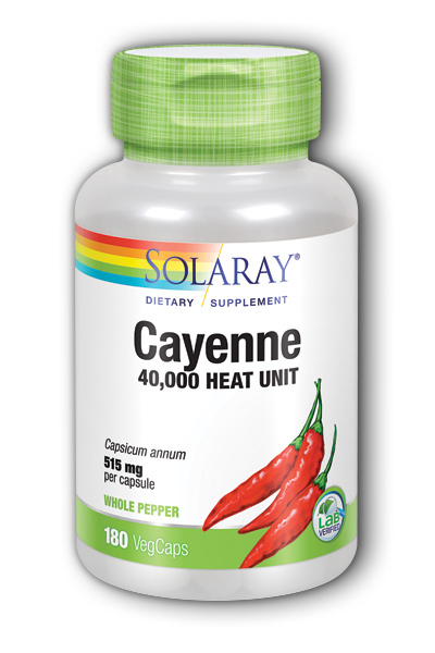 Solaray: Cayenne 180ct 515mg