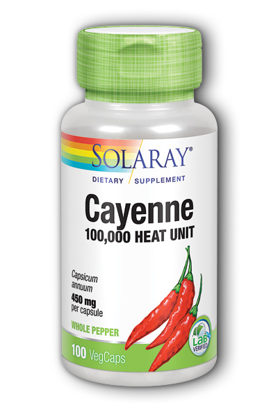 Solaray: Cayenne 100ct 450mg