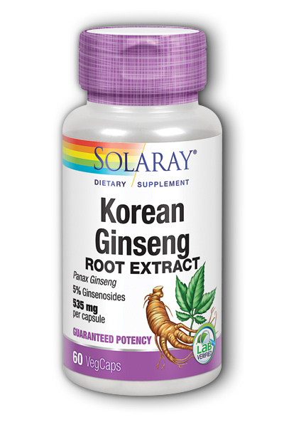Solaray: Ginseng Root Korean 60ct 535mg