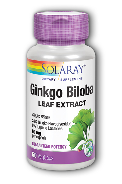 Solaray: Ginkgo Biloba Extract 60ct 60mg